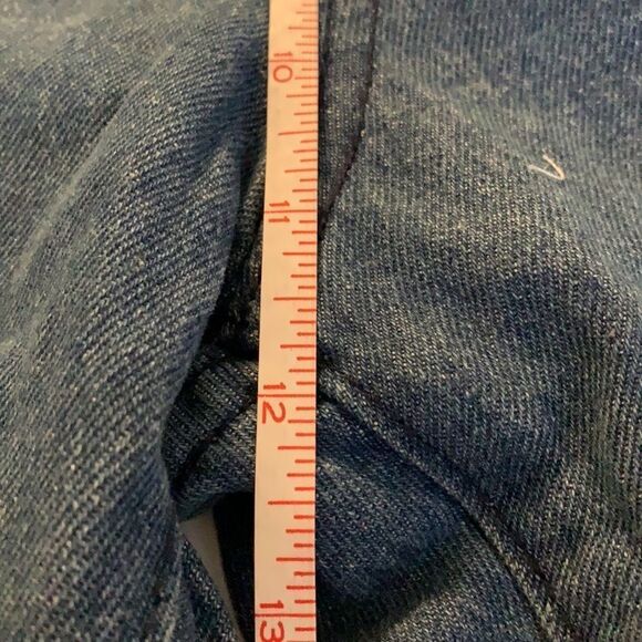 MISSLOOK elastic waist band denim pants diagonal front seam five pockets small - Picture 8 of 9